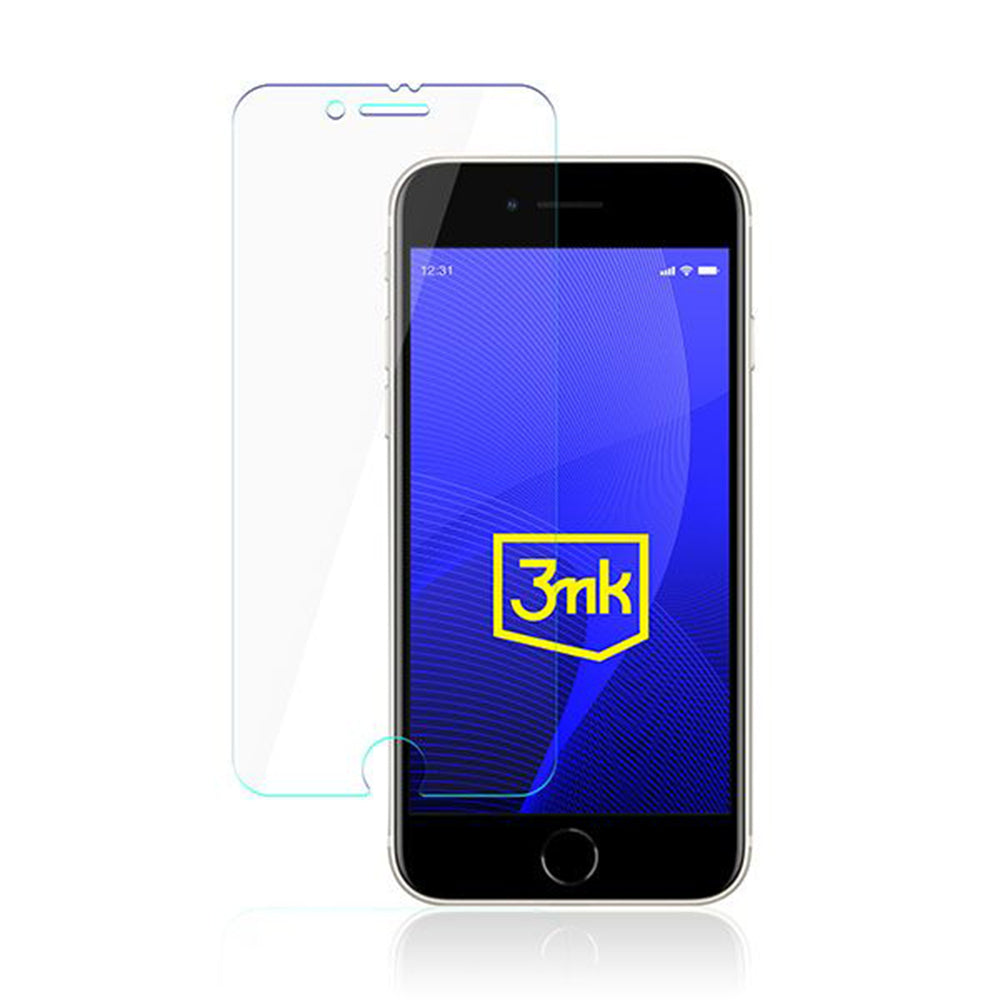 Protector de pantalla 3MK FlexibleGlass para Apple iPhone SE (2022) / SE (2020) / 8 / 7, Vidrio Flexible, Pegamento Completo
