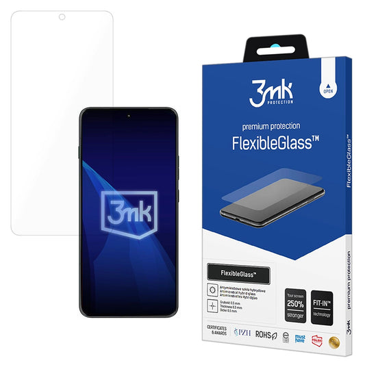 Protector de pantalla 3MK FlexibleGlass para Motorola Edge 70 Max, Vidrio Flexible, Pegamento Completo