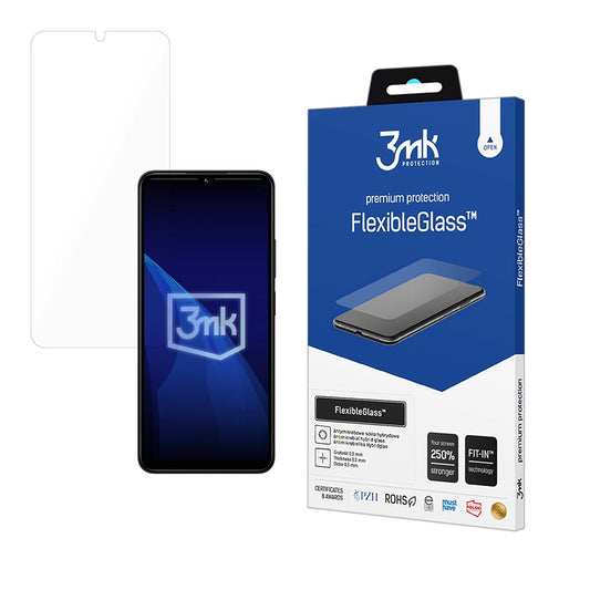 Protector de pantalla 3MK FlexibleGlass para Xiaomi Poco C75 / Redmi 14C, Vidrio Flexible, Pegamento Completo