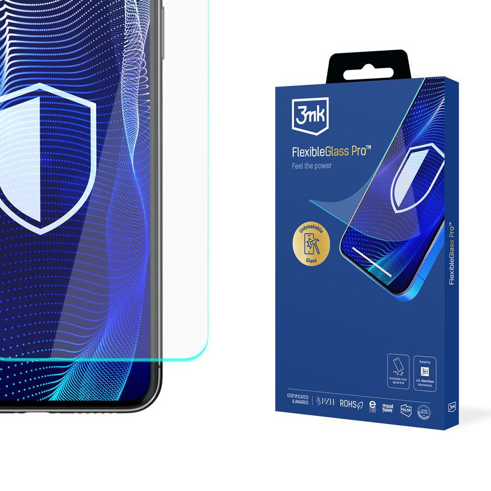 Protector de pantalla 3MK FlexibleGlass Pro para Samsung Galaxy S24 S921, Vidrio Flexible, Pegamento Completo, Negro