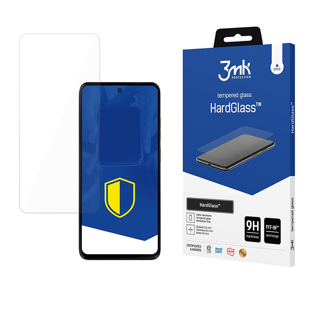 Protector de pantalla 3MK HardGlass para Motorola Moto G15 / G15 Power / E15 / G05, vidrio templado, adhesivo completo