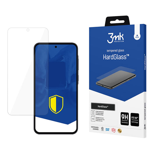 Protector de pantalla 3MK HardGlass para Samsung Galaxy A56 A566 / A36 A366, Vidrio templado, Pegamento completo