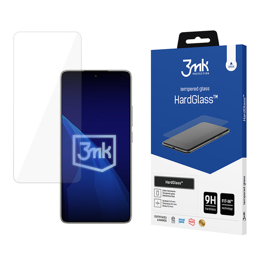 Protector de pantalla 3MK HardGlass para Xiaomi 14T Pro / 14T, vidrio templado, adhesivo completo