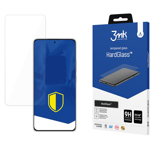 Protector de pantalla 3MK HardGlass para Xiaomi Redmi Note 14 5G / Note 14 4G (Regional), Vidrio templado, Pegamento completo