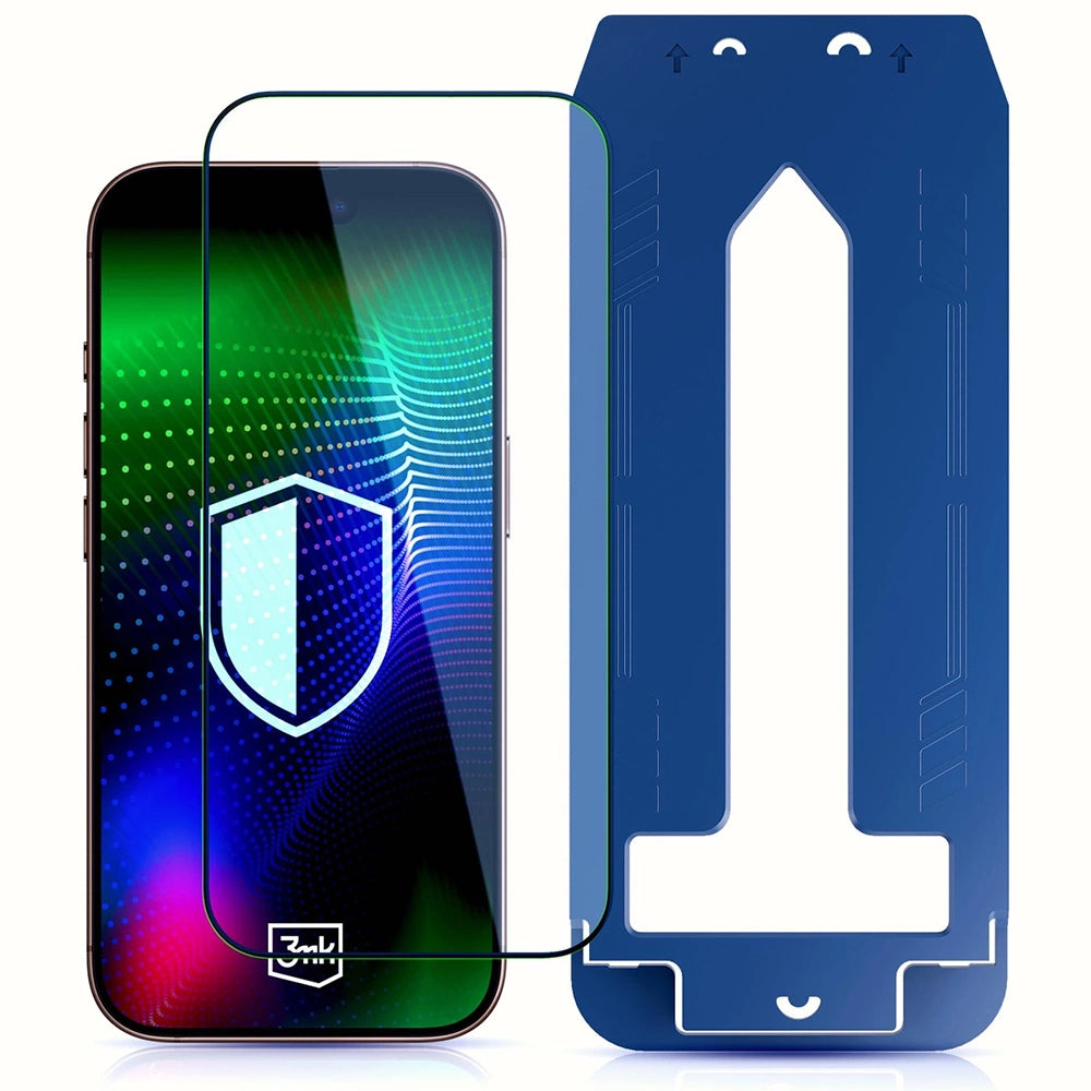 Protector de pantalla 3MK Hardy Ultra para Apple iPhone 17 Air, Cristal Templado, Full Glue, Negro