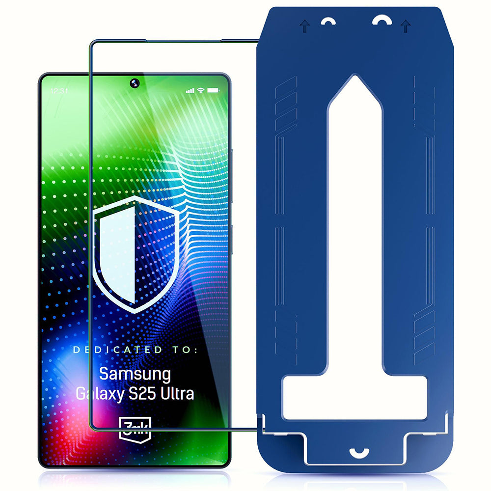 Protector de pantalla 3MK Hardy Ultra para Samsung Galaxy S25 Ultra S938, Vidrio templado, Full Glue, Negro