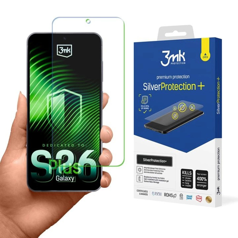 Película protectora de pantalla 3MK Silver Protect+ para Samsung Galaxy S26 Plus S947, Plástico