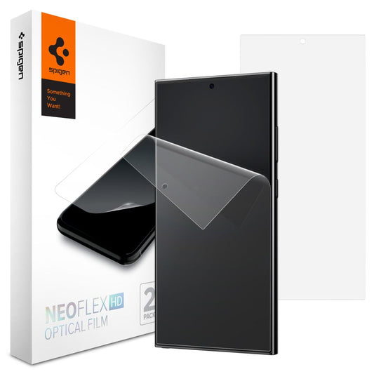 Protector de pantalla Spigen Neo Flex para Samsung Galaxy S24 Ultra S928, Plástico, Set de 2 piezas