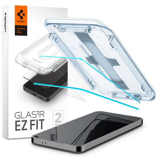 Protector de pantalla Spigen EZ FIT para Samsung Galaxy S25 S931 / S24 S921, Glass Protected, Full Glue, Set 2 piezas 