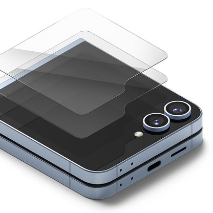 Protector de pantalla exterior Ringke Cover Display para Samsung Galaxy Z Flip6 F741, Cristal Templado, AB Ultra Glue, Set de 2 piezas.