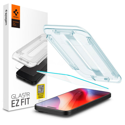 Spigen EZ FIT Protector de Pantalla para Apple iPhone 16 Pro Max, Cristal Protegido, Pegamento Completo AGL07914 