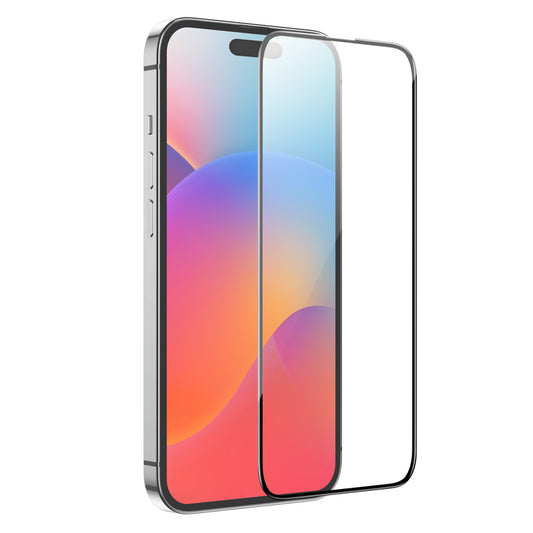 Protector de pantalla HOCO G16 para Apple iPhone 15 Pro Max, Cristal Templado, Full Glue, 5D, Negro.