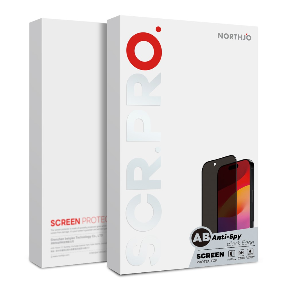 Protector de pantalla Privacy Northjo para Samsung Galaxy S26 FE, vidrio templado, adhesivo completo, juego de 2 piezas