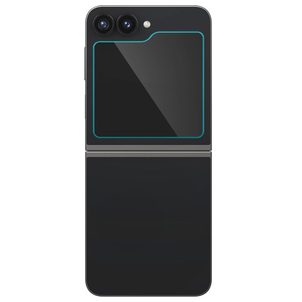 Spigen EZ FIT Protector de Pantalla para Samsung Galaxy Z Flip6 F741, Vidrio Blindado, Pegamento Completo, Juego 2 piezas, 2.5D, 2.5D, Pantalla Exterior AGL07972