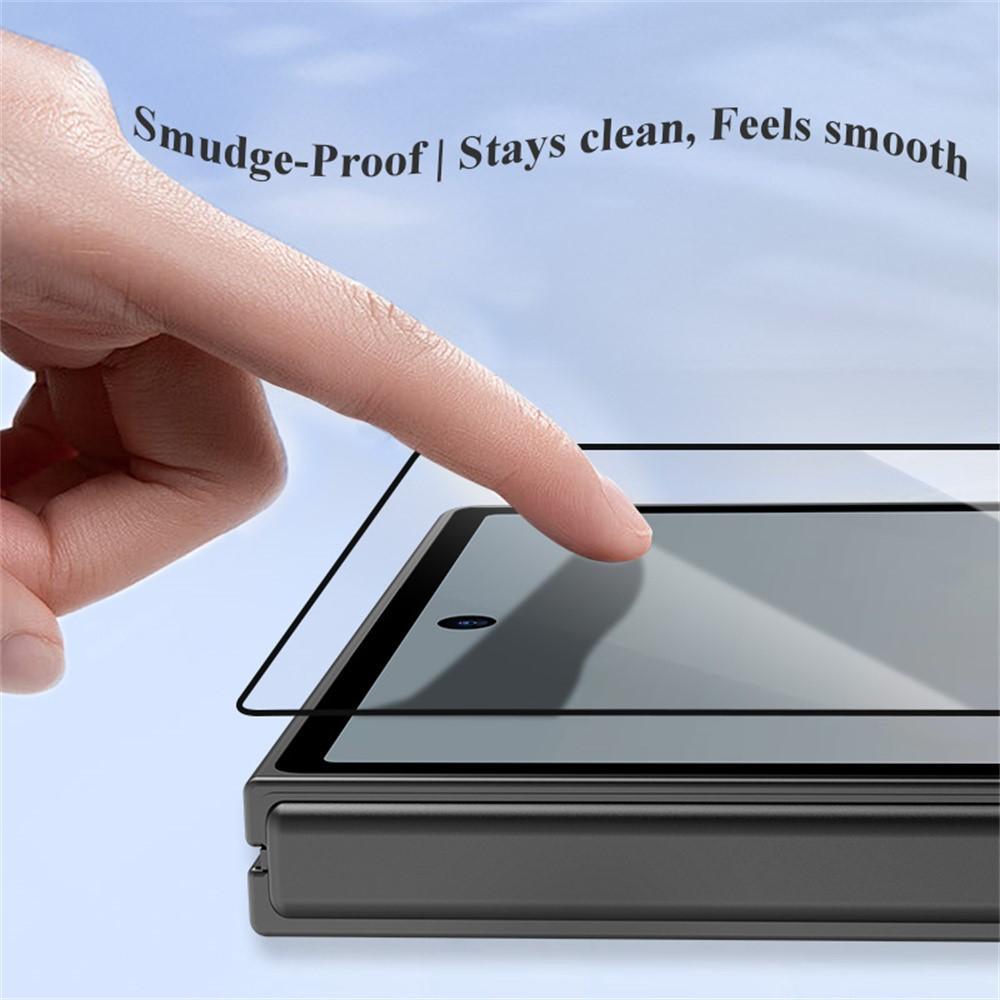 Protector de pantalla exterior Lereach para Samsung Galaxy Z Fold8 Ultra F976 / Z Fold7 F966, vidrio templado, adhesivo completo, negro