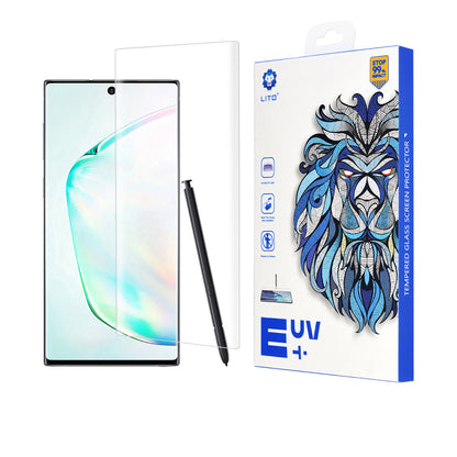 Protector de pantalla Lito para Samsung Galaxy Note 10+ 5G N976 / Note 10+ N975, vidrio templado, pegamento UV, 3D