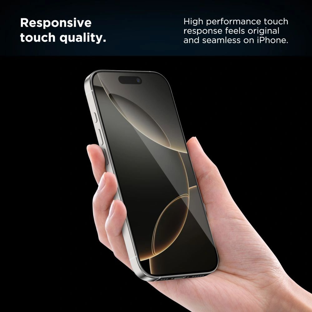 Protector de pantalla Tech-Protect Quick Set+ para Apple iPhone 17, Cristal Templado, Full Glue, Set de 2 piezas, Negro