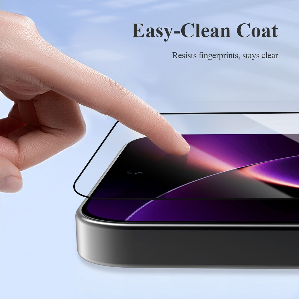 Protector de pantalla Lereach para Xiaomi 17T Pro, vidrio templado, adhesivo completo, negro