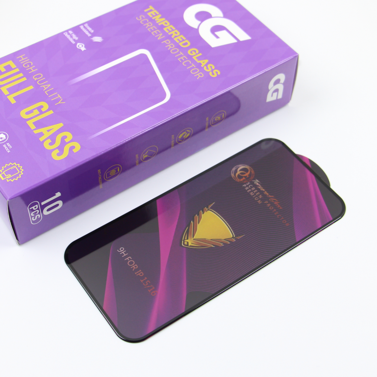 Protector de pantalla OG Premium para Samsung Galaxy A57 5G, vidrio templado, adhesivo completo, set de 10 piezas