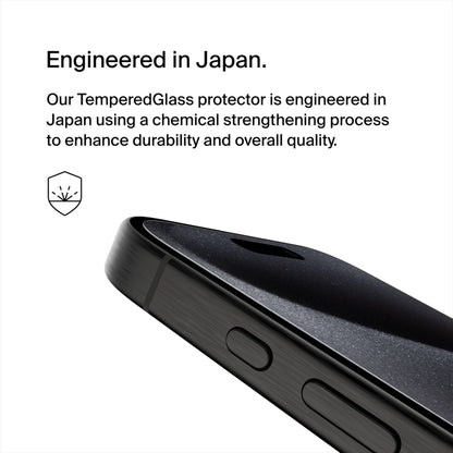 Protector de pantalla Belkin ScreenForce TemperedGlass para Apple iPhone 15 Pro, vidrio templado, adhesivo completo OVA137zz
