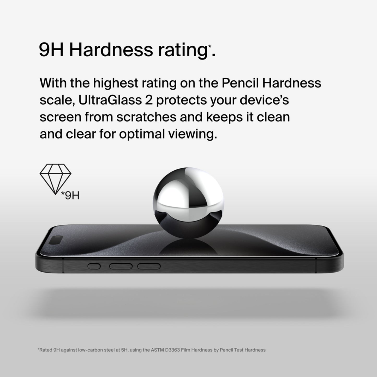 Protector de pantalla Belkin ScreenForce UltraGlass 2 para Apple iPhone 15 Pro Max, Vidrio templado, Full Glue OVA134zz