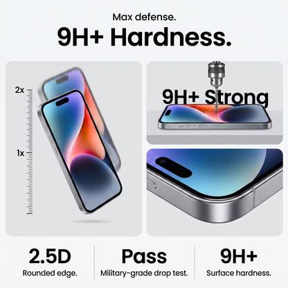 Tech-Protect OneTouch Screen Protector for Apple iPhone 18 Pro Max / 17 Pro Max, Tempered Glass, Full Glue, Set of 2 pieces