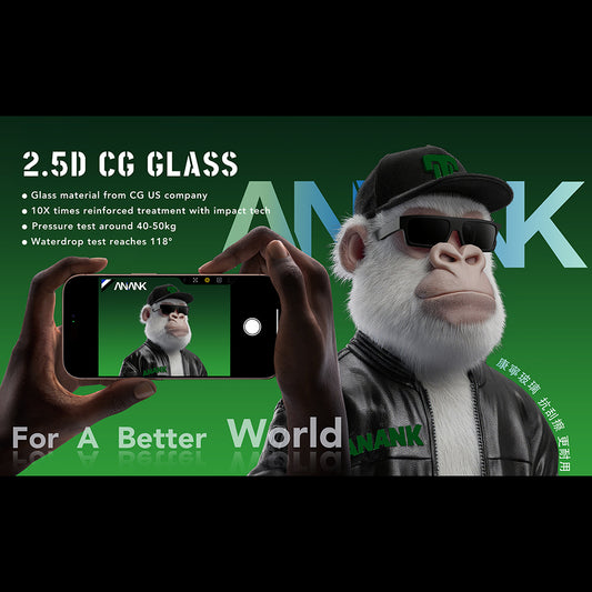 Protector de pantalla Anank 10X Reinforced CG para Apple iPhone 17 Air, Cristal Templado, Full Glue, 2.5D, Negro
