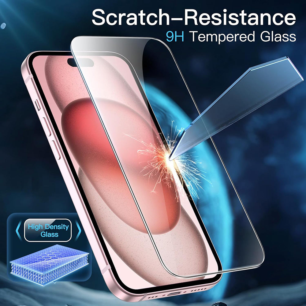 Protector de pantalla Anank 1X Reforzado para Apple iPhone 16 Pro Max, Vidrio Templado, Pegamento Completo, 3D, Set de 10 piezas
