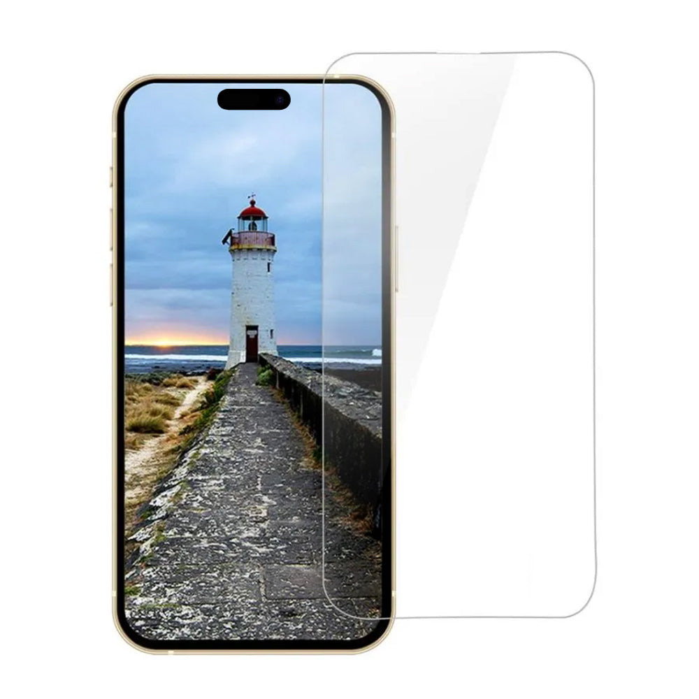 Protector de pantalla Anank 1X Reforzado para Apple iPhone 16, Vidrio Templado, Pegamento Completo, 3D, Set de 10 piezas