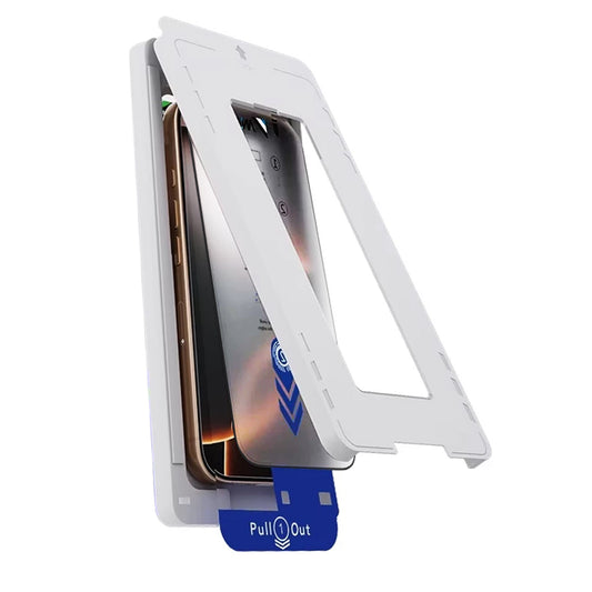 Protector de pantalla Anank 2X Reforzado para Apple iPhone 16 Pro Max, Vidrio Templado, Pegamento Completo, 2.5D, Negro