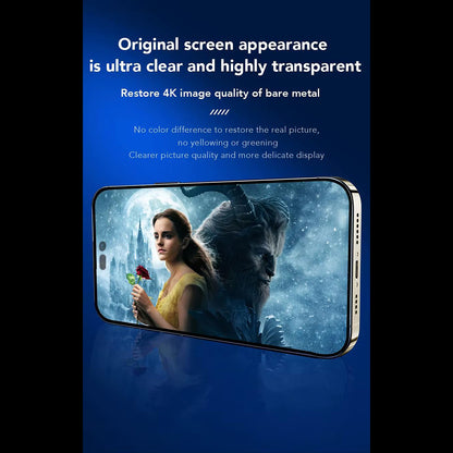Protector de pantalla Anank 3X Reforzado para Apple iPhone 15 Pro Max, Vidrio Templado, Pegamento Completo, 2.5D, Negro