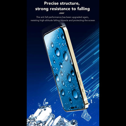 Protector de pantalla Anank 3X Reforzado para Apple iPhone 16 Pro Max, Vidrio Templado, Pegamento Completo, 2.5D, Negro