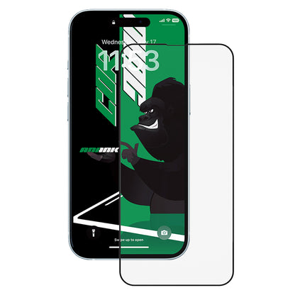 Protector de pantalla Anank 5X Reinforced CG para Apple iPhone 15 Pro Max, vidrio templado, adhesivo completo, 2.5D, negro