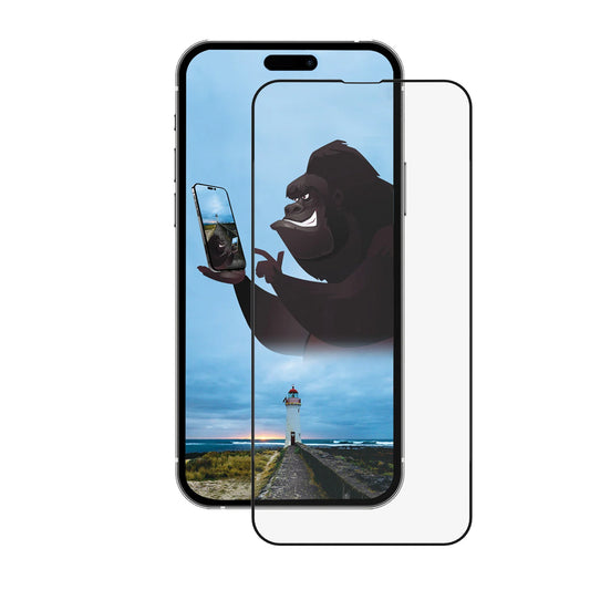 Protector de pantalla Anank 5X Reinforced CG para Apple iPhone 15 Pro Max, vidrio templado, adhesivo completo, 2.5D, negro