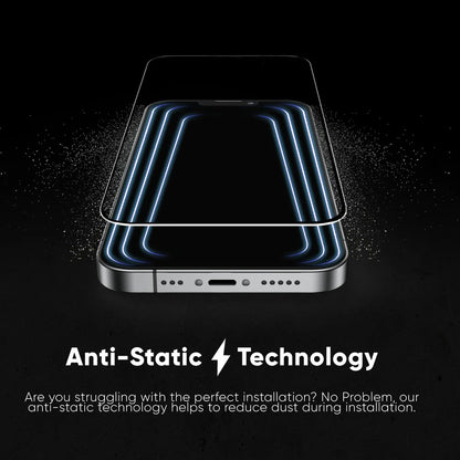 Protector de pantalla Anank 5X Reforzado Invisible para Apple iPhone 17 Pro, Cristal Templado, Full Glue, 3D, Negro