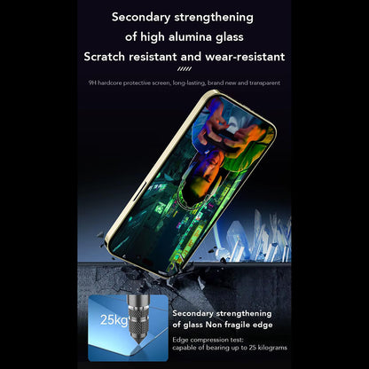 Protector de pantalla Anank Anti-Huellas para Apple iPhone 15 Pro Max, Vidrio Templado, Pegamento Completo, 2.5D, Negro