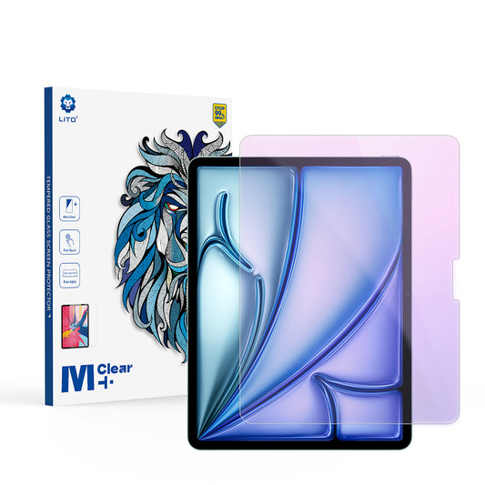 Protector de pantalla Anti Luz Azul Lito Classic para Apple iPad Air 13 (2026) / Pro 13 (2025), Vidrio Templado, Pegamento Completo, 2.5D