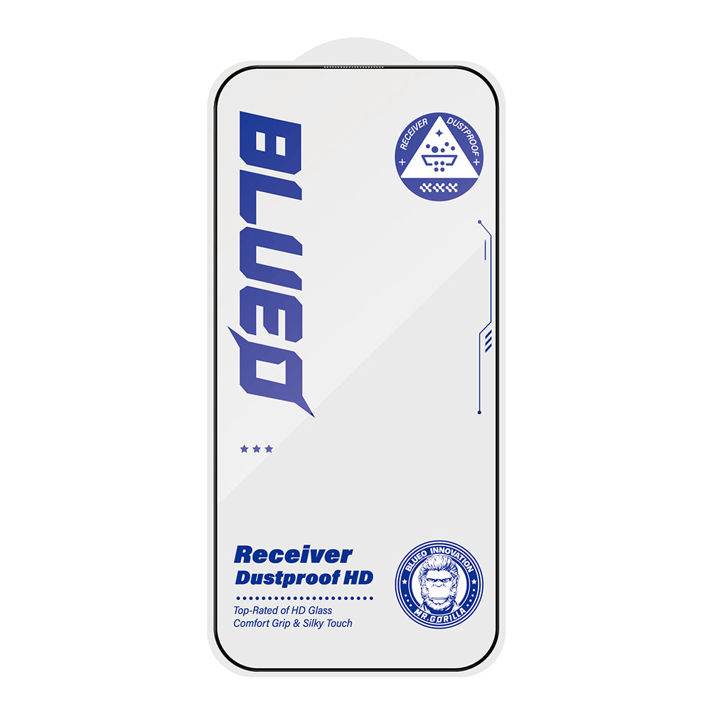Protector de pantalla Blueo Anti-Dust HD para Apple iPhone 12 Pro Max, vidrio templado, adhesivo completo, negro