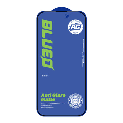 Protector de pantalla Blueo Anti-Glare para Apple iPhone 15 Pro, vidrio templado, adhesivo completo, negro