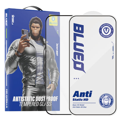 Protector de pantalla Blueo Anti-Static HD para Apple iPhone 11 Pro Max / XS Max, vidrio templado, adhesivo completo, negro