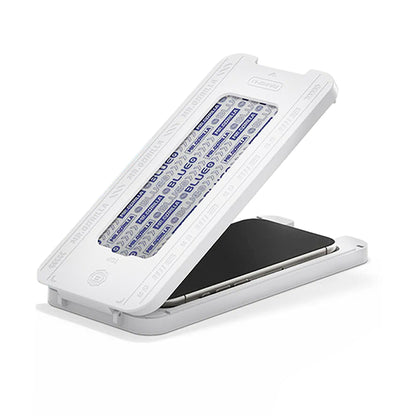 Protector de pantalla Blueo Crystal Anti-Scratch Applicator para Apple iPhone 17 Pro / 17 / 16 Pro, Cristal Templado, Full Glue, Negro