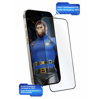 Protector de pantalla Blueo Crystal Anti-Scratch Applicator para Apple iPhone 17 Pro / 17 / 16 Pro, Cristal Templado, Full Glue, Negro