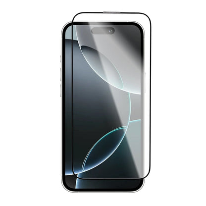 Protector de pantalla Blueo Crystal Anti-Scratch para Apple iPhone 16 Pro, vidrio templado, adhesivo completo, negro