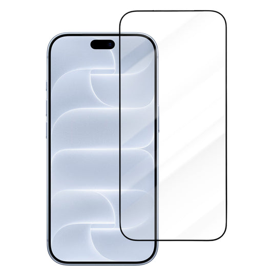 Protector de pantalla Blueo Drop Resistant Applicator Pro para Apple iPhone 18 Pro / 17 Pro / 17 / 16 Pro, vidrio templado, adhesivo completo, negro
