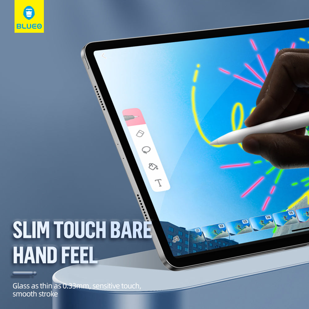 Protector de pantalla Blueo HD Applicator Pro para Apple iPad Pro 11 (2024), vidrio templado, adhesivo completo