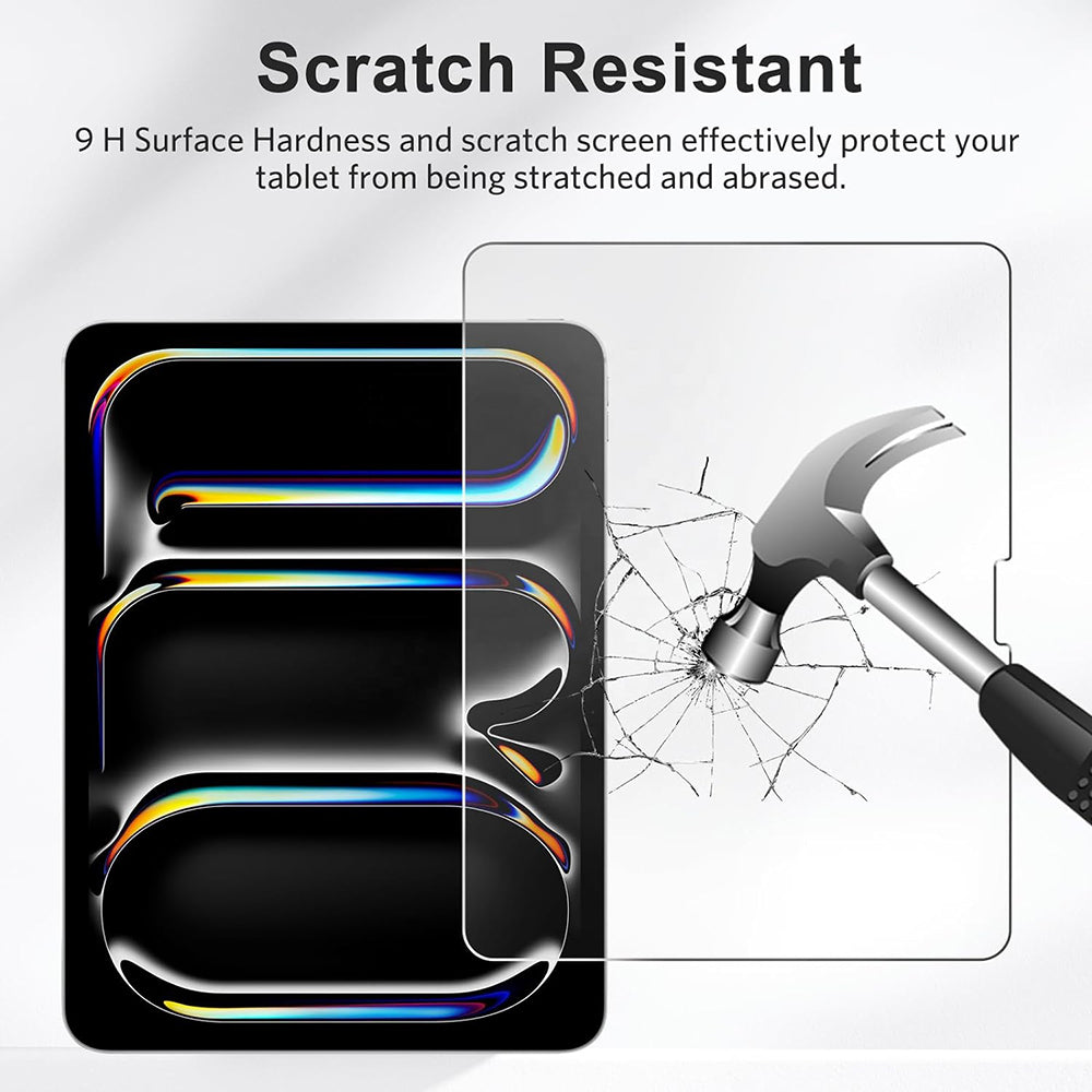 Protector de pantalla Blueo HD para Apple iPad Pro 11 (2024), vidrio templado, adhesivo completo