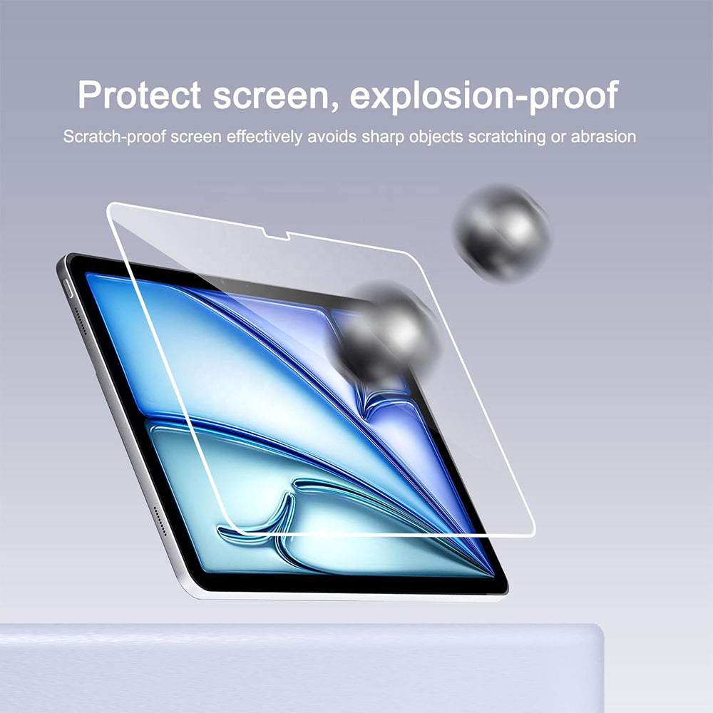 Protector de pantalla Blueo HD para Apple iPad Pro 11 (2024), vidrio templado, adhesivo completo