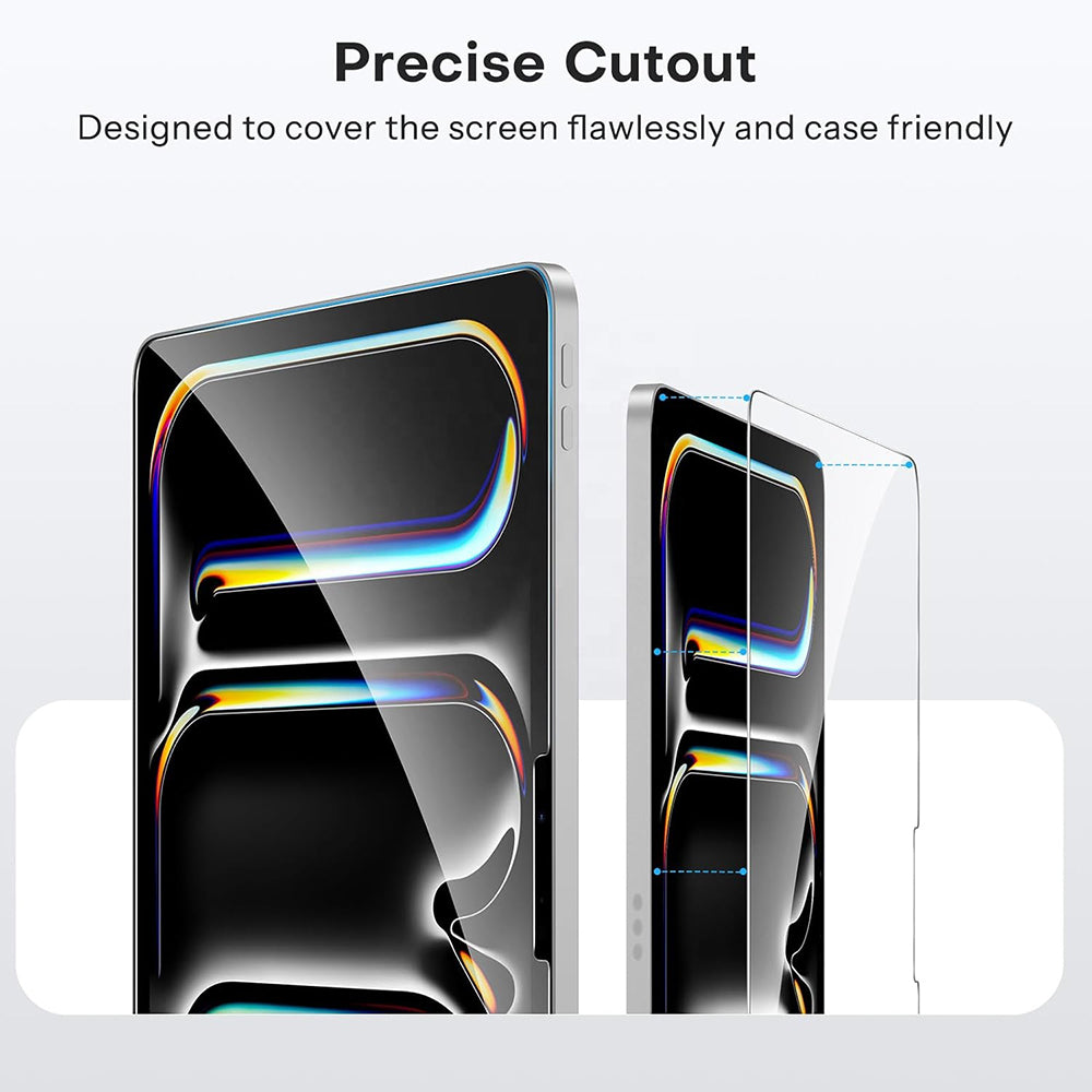 Protector de pantalla Blueo HD para Apple iPad Pro 11 (2024), vidrio templado, adhesivo completo