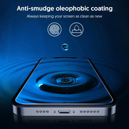 Protector de pantalla Blueo HD para Apple iPhone 17 Pro / 17 / 16 Pro, vidrio templado, adhesivo completo, 2.5D, set de 5 piezas, negro