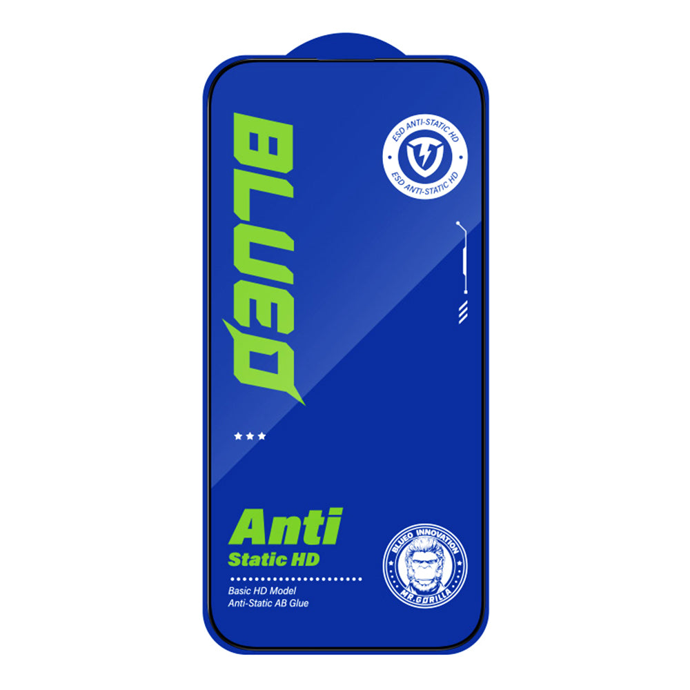 Protector de pantalla Blueo HD para Apple iPhone 17 Pro Max / 16 Pro Max, vidrio templado, adhesivo completo, 2.5D, set de 5 piezas, negro